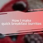 How I make quick breakfast burritos