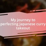 My journey to perfecting Japanese curry takeout