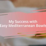 My Success with Easy Mediterranean Bowls